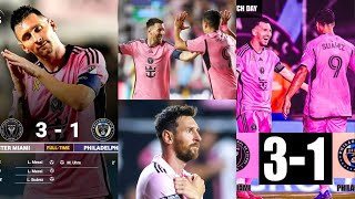 Inter miami Vs Philadelphia 3  1 match highlights [upl. by Shute281]