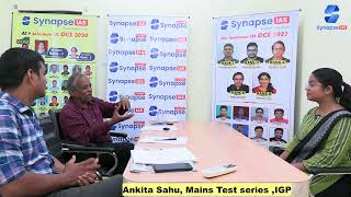 Rank118 ANKITA SAHOO OCS 2022 SynapseIAS Mains Test Series and Interview Student [upl. by Acisset251]