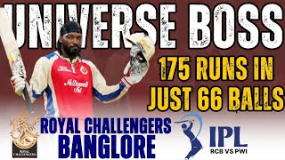 Chris Gayle 175 Runs In 66 Balls In Ipl 2013Chris Gayle Record Inning In T20 History chrisgayle [upl. by Eissej]