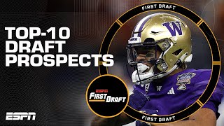 Mel Kiper Jrs Top10 draft prospects for the 2024 NFL Draft  First Draft 🏈 [upl. by Ardried612]