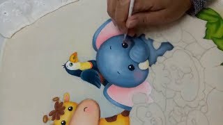 Como Pintar Animalitos 2  Tutorial De Pintura Textil [upl. by Albion]