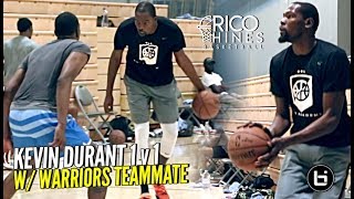 Kevin Durant 1v1 vs Warriors Teammate at Rico Hines Workout Pushing Each Other To Get Better [upl. by Hannahoj]