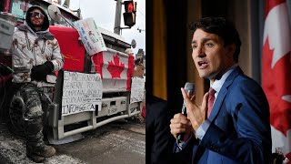 Canadian truckers PM Justin Trudeau has lost control of the country [upl. by Alegnatal]