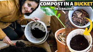 How to Compost on a Balcony  Kitchen and Garden Waste Compost [upl. by Reinhold]