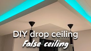 How to make and install dropped ceiling False ceiling  Suspended ceiling  Drop ceiling [upl. by Yer]