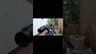 M4 Airsoft With Magnifier 3× Shooting test  Airsoft Review airsoft airsoftrifle mk18 [upl. by Oisacin]