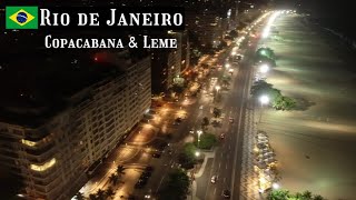 COPACABANA e LEME  RIO de JANEIRO  Vista Noturna Aérea Drone ©Todos Direitos Reservados [upl. by Eatnod450]