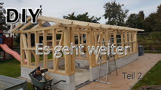 DIY  Gartenhaus selber bauen  Teil2 Holzrahmenbau [upl. by Bianca]