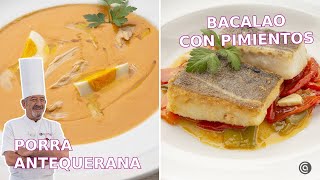 PORRA ANTEQUERANA y BACALAO con pimientos  Recetas tradicionales de la mano de Arguiñano [upl. by Carlo397]