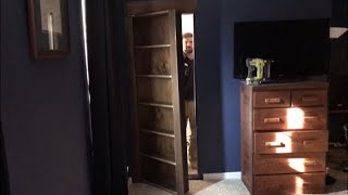 Building a secret bookshelf door DIY [upl. by Austine589]