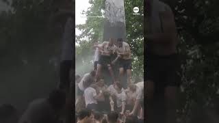 Naval plebes participate in annual Herndon Monument climb [upl. by Nagn]