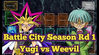 Yugi vs Weevil  Yugioh Battle City Season Round 1 yugioh yugiohtcg yugiohcards [upl. by Kcerred]