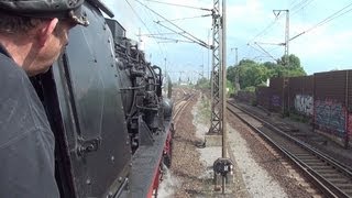 Mit Volldampf an Sieg u Rhein entlang Führerstandsmitfahrt SiegenKoblenz Dampflok 52 8134Cab ride [upl. by Wileen]