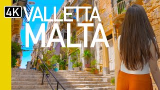 BEST 4k Guided Tour to Valletta Malta  Whats it like [upl. by Kendre754]