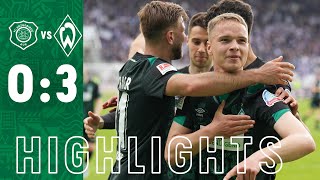 HIGHLIGHTS Erzgebirge Aue  SV Werder Bremen 03  Arbeitssieg bringt Platz zwei [upl. by Lorens]