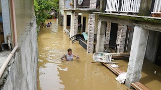 Climat  le supertyphon Noru sabat sur les Philippines provoquant de graves inondations [upl. by Lozano]