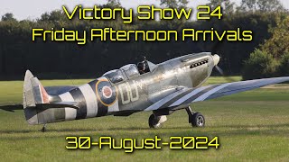 Victory Show 24 The Friday late afternoon arrivals C47DC3 Spitfire and Mustang aviation [upl. by Hevak]