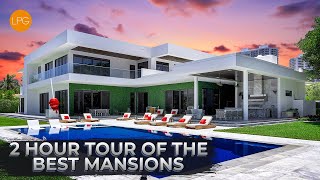 2 HOUR TOUR OF THE BEST LUXURY MANSIONS IN THE USA  TOURING MILLIONAIRES HOMES [upl. by Isteb]