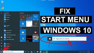 FIX Start menu not working windows 1011 [upl. by Sane]