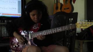 Guitar Worlds Challenge Perpetual Burn by 11 years old Divaldi Addina [upl. by Ahsatam365]