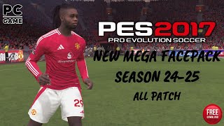 PES 2017 NEW MEGA FACEPACK ALL PATCH 2024 [upl. by Umont]