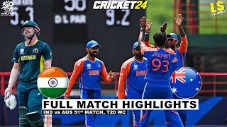 India vs Australia ICC T20 World Cup 2024 51st Match Highlights  IND vs AUS Full Highlights [upl. by Bogey]