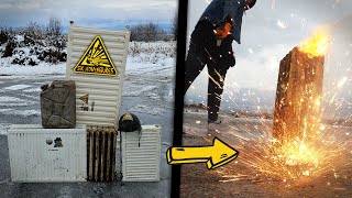 Radiátory vs SUPER SILNÁ pyrotechnika  EXPERIMENT 🧨 💣 [upl. by Adelric]