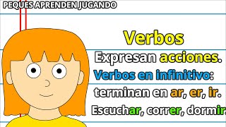 Los verbos para niños Detectar un verbo en una oración Peques Aprenden Jugando [upl. by Nyloc]