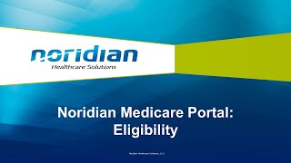 Noridian Medicare Portal Eligibility [upl. by Eddana]