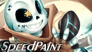 InkSans SPEEDPAINT Undertale AU  Protector of Imagination and of ALTERNATE UNIVERSES [upl. by Yadroc]