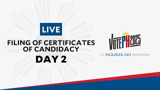 LIVE Filing of certificates of candidacy for 2025 elections  Oct 2  VotePH [upl. by Wilt]