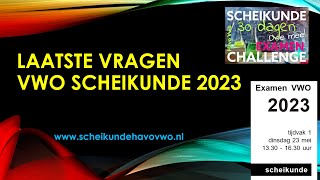 vwo scheikunde examen 2023 laatste vragen tips last minute voorbereiding [upl. by Esnohpla]