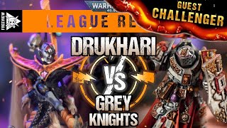 Drukhari vs Grey Knights 2000pts  Warhammer 40000 League Report [upl. by Beattie]