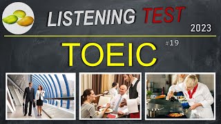 TOEIC Listening Test 19 TOEIC Asia set Japan examination 2023 [upl. by Nwahsyd157]