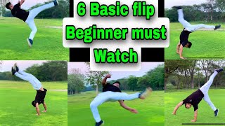 6 basic flip learn at home  how to start flipping [upl. by Adlih]