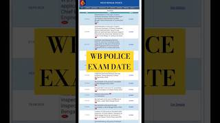 WBP EXAM DATE 2024 WBPKPWARDER POLICE wbpclass wbp wbpexam wbpconstable [upl. by Henleigh]