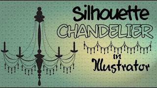 Illustrator  draw a Silhouette Chandelier [upl. by Notnel]