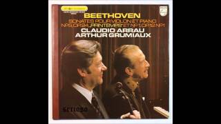 Beethoven Violin Sonata No 5  Claudio Arrau piano Arthur Grumiaux violin [upl. by Eikcor]