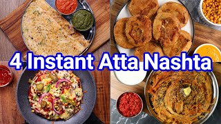 Instant Nashta Recipes With Wheat Flour  Healthy amp Easy Atta Ke Nasta Recipes [upl. by Imnubulo970]