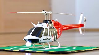 Micro Scale Bell 206 RC Helicopter  Maiden Flight  RC ERA C138 [upl. by Aketahs]