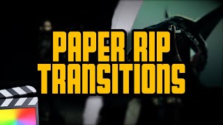 How to Create a Paper Rip Wipe Transition in Final Cut Pro X [upl. by Ahsinyt]