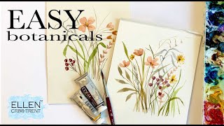 How to Paint EASY Watercolor Botanicals [upl. by Mackoff]