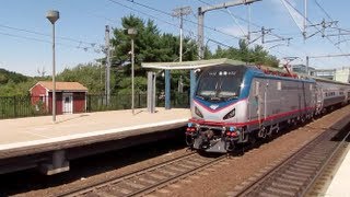 Amtraks ACS64 Sprinter at Rt128 StationWestwood MA [upl. by Tabib]