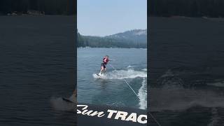 WAKEBOARDING Behind a PONTOON Boat 🌊🚤 adventure stunt watersport wakeboarding [upl. by Lagas]