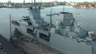 A german frigate in Stockholm 20200123  20200125 [upl. by Mireielle]