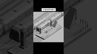 Viewport vs Render 3D metro station model created in blender 3dmodeling [upl. by Ahsenaj371]