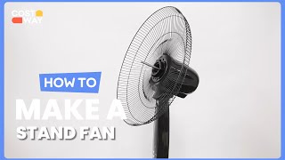 How to assemble pedestal oscillating stand fan  Costway  HW54237 [upl. by Flieger]