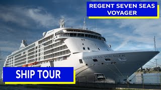 Regent Seven Seas Voyager Ship and Cabin 881 Tour [upl. by Adilen494]