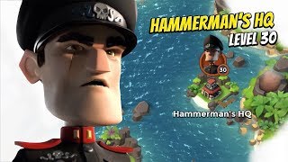 How to Beat Hammermans HQ 30  Boom Beach [upl. by Ahsemed662]