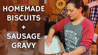 Simple Gravy and Biscuits using Home Grown Sausage  January 2024 [upl. by Anat]